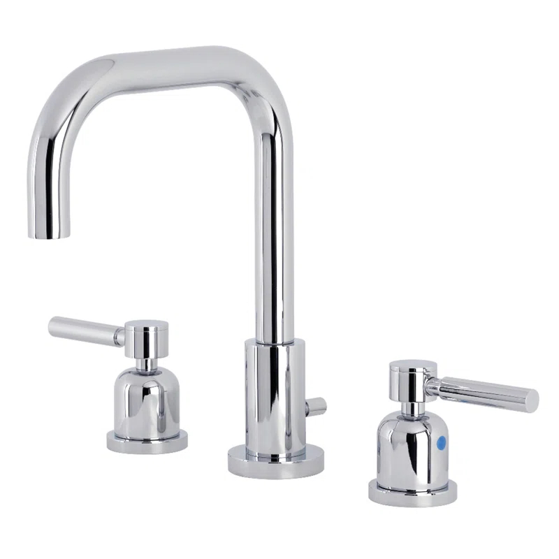 Kingston Brass FSC8931DL Kingston Brass Concord Two-Handle 3-Hole Deck Mount Widespread Bathroom Faucet with Brass Pop-Up Drain