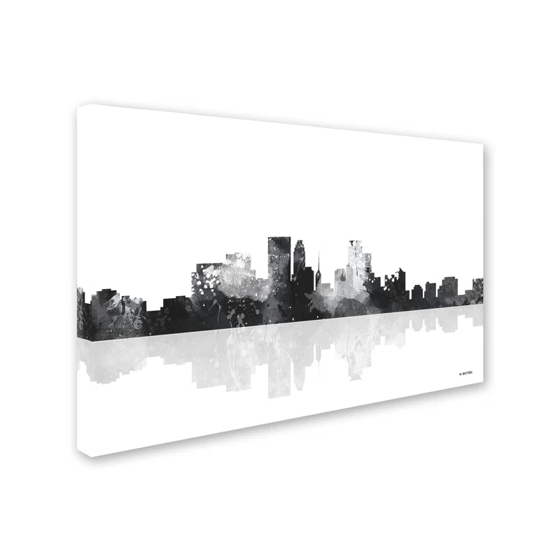 Trademark Fine Art " Minneapolis Minnesota Skyline BG-1 "