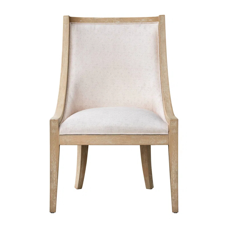 Martha Stewart Martha Stewart Elmcrest Wood Upholstered  Dining Chair with Nailhead Trim