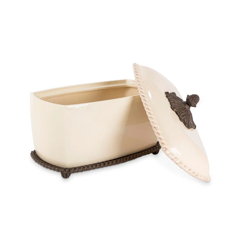 Park Hill Collection Park Hill Collection Acanthus Stoneware Bread Box