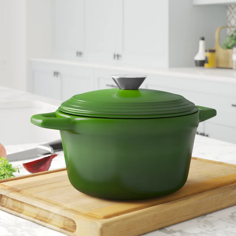 Prep & Savour Neo Cast Iron 3qt. Round Dutch Oven with Lid