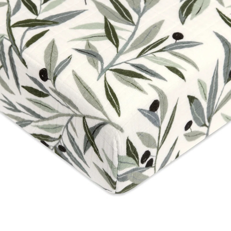 Olive Branches Fitted Crib Sheet