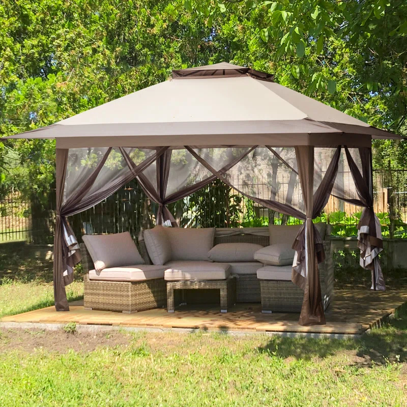 EAGLE PEAK Pop up Patio Gazebo 13 Ft. W x 13 Ft. D Metal Patio