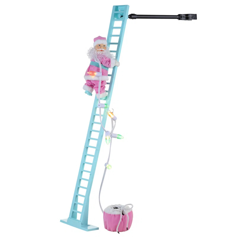 Mr. Christmas Magic of Christmas 43" Animated Pastel Super Climbing Santa