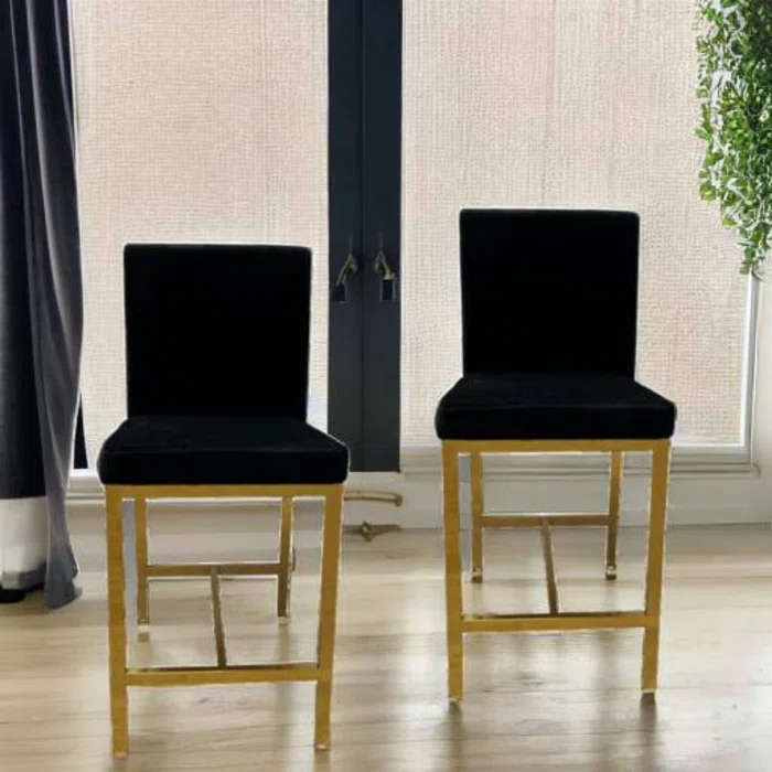 Rego Upholstered Counter Stool with Metal Frame