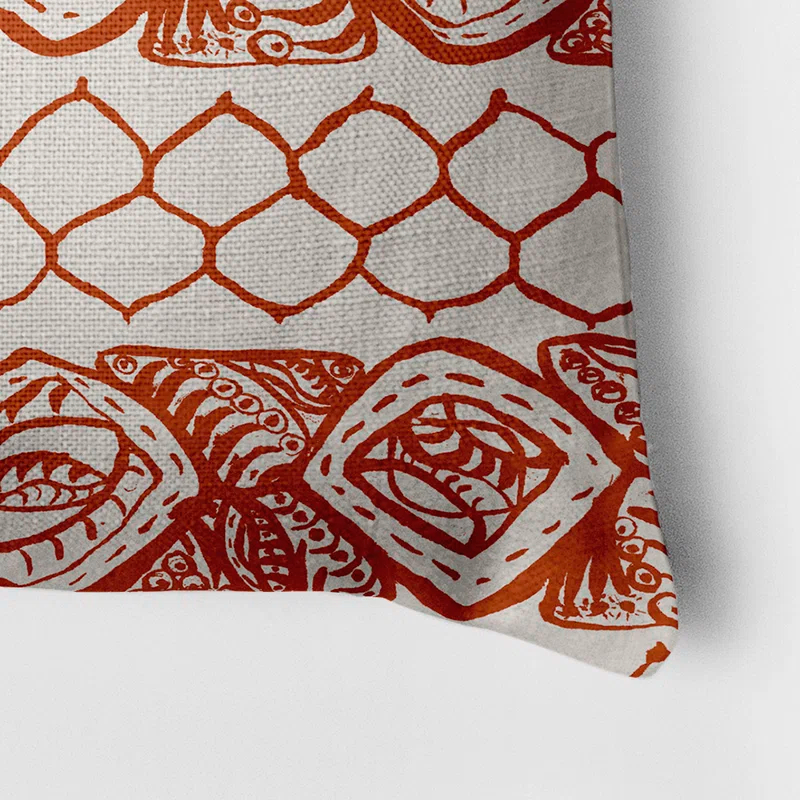 e by design Geometric Indoor/Outdoor Reversible Throw Pillow