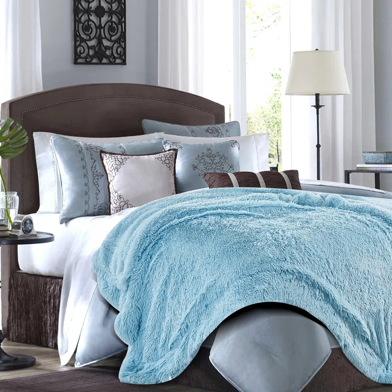 Chanasya Shaggy Shaggy Super Elegent Sherpa Long Fur Throw