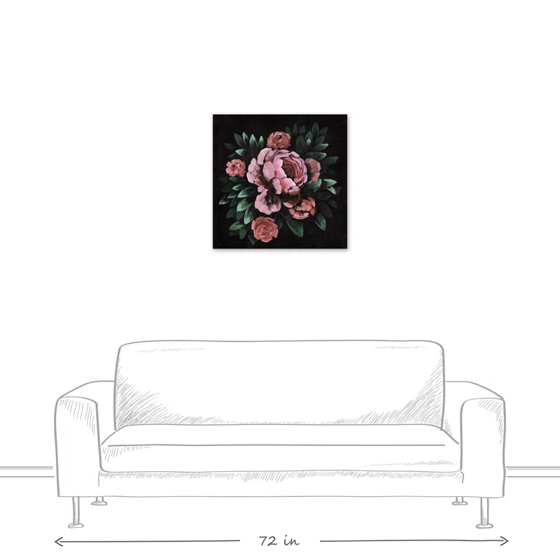 Red Barrel Studio® " Dark Moody Florals " Painting Print