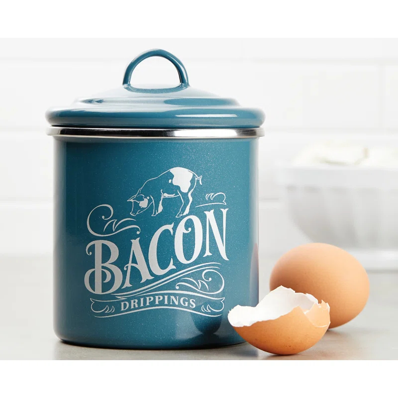 Ayesha Curry Ayesha Collection Enamel on Steel Bacon Grease Cans, Set of 2