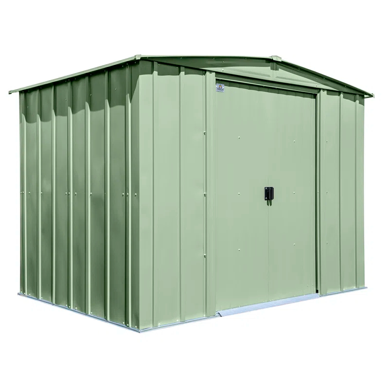 Arrow 8 ft. W x 6 ft. D Galvanized Steel Storage Shed