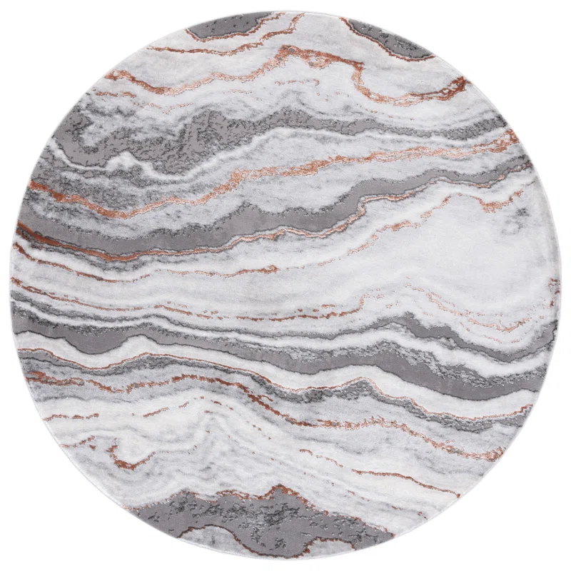 Wade Logan® Swindle Abstract Gray/Blue Area Rug