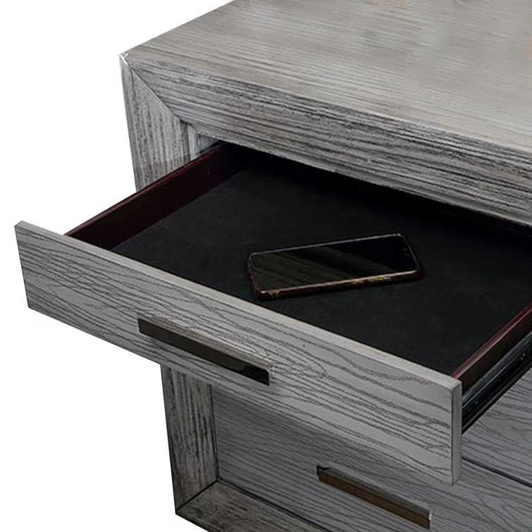 Benjara Reno 26'' W Solid Wood Nightstand