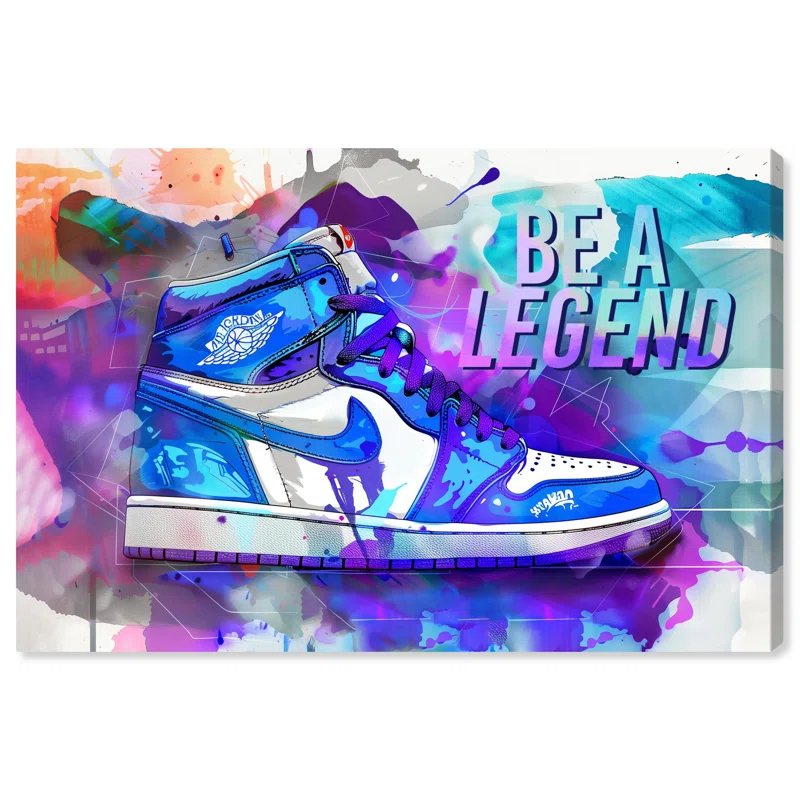 Notori Art Be A Legend Tie Dye Urban Style Wall Art by Notoriart