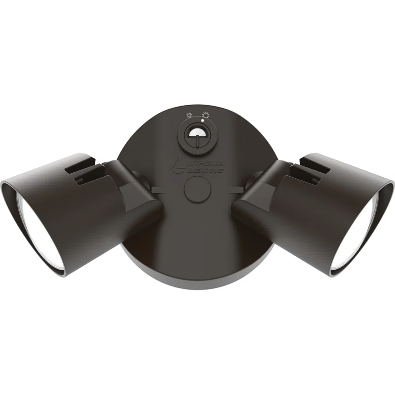 2 - Head Hardwired Dusk to Dawn Outdoor Security Flood Light