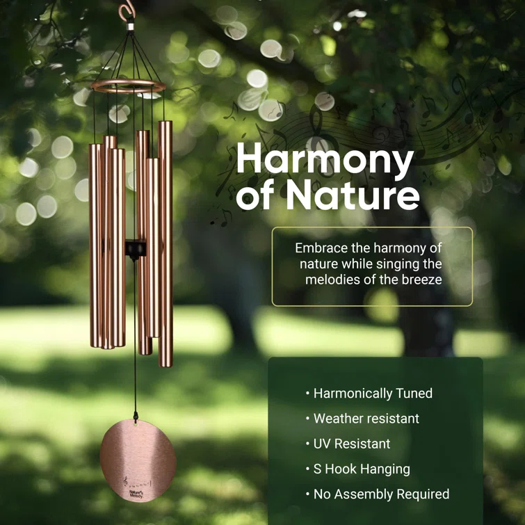 Nature's Melody Nature's Melody Tuned 6-Tube Outdoor Wind Chimes