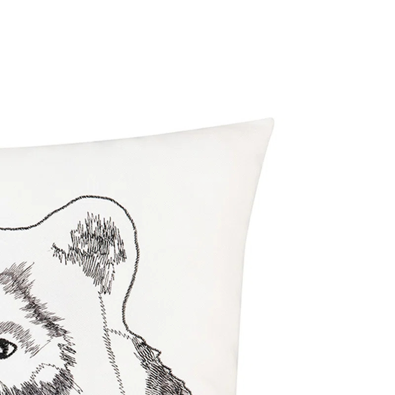 C&F Home Bear Portrait Indoor / Outdoor Embroidered Throw Pillow
