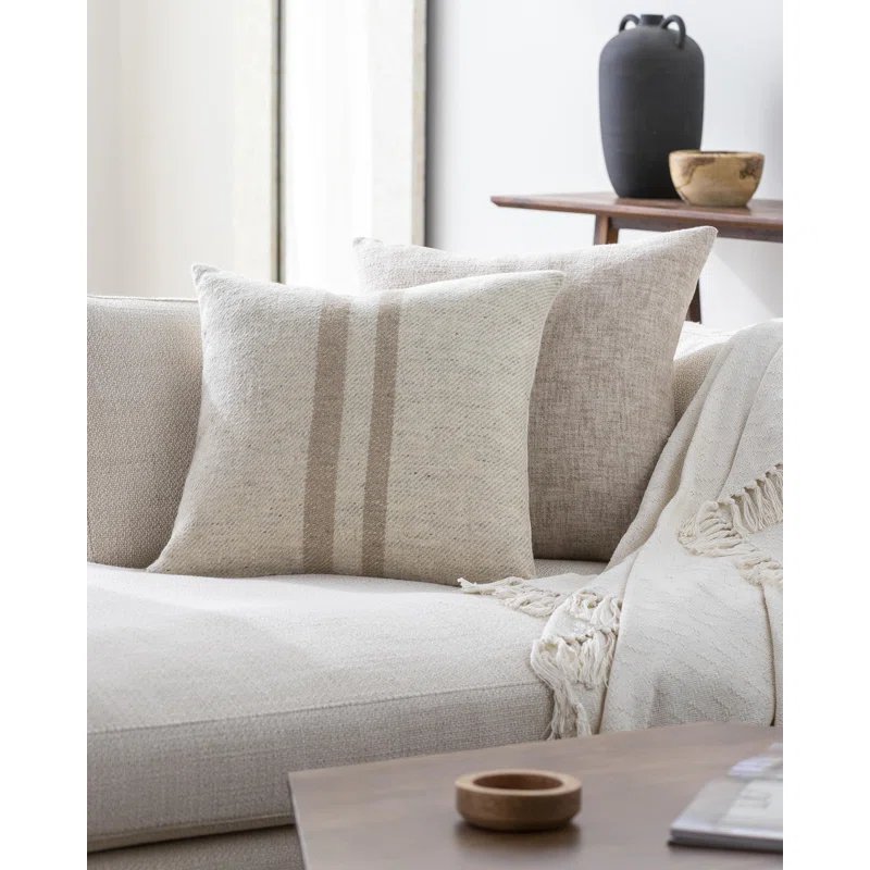 Becki Owens x Livabliss Becki Owens x Livabliss Brett Striped Wool Blend Reversible Throw Pillow