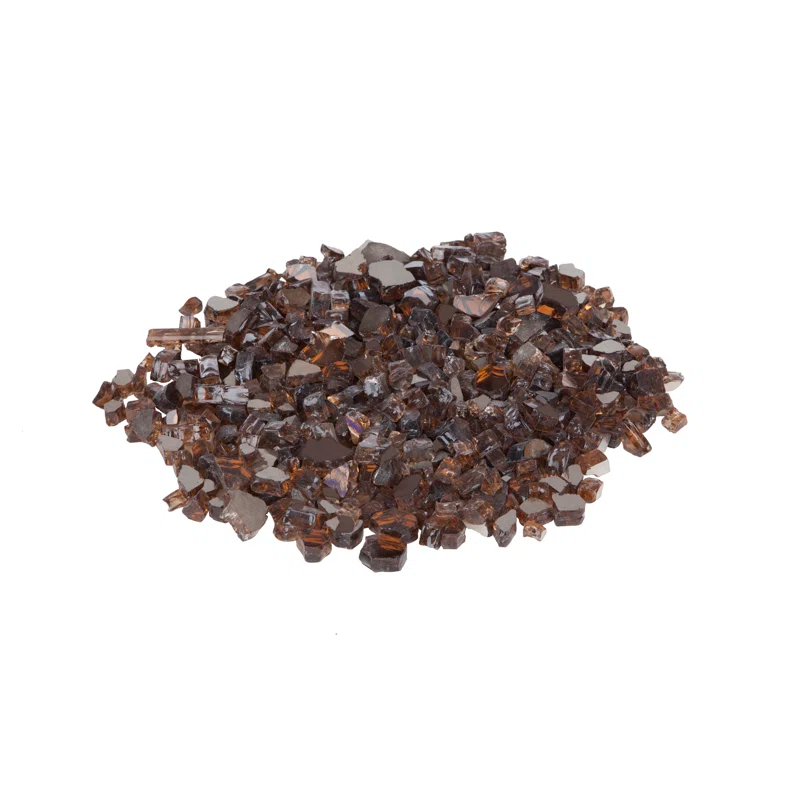 Fire Sense Fire Sense Premium Sparkling Reflective Tempered Fire Glass for Fire Pits Easy to Install-10 Lbs Crystal Clear