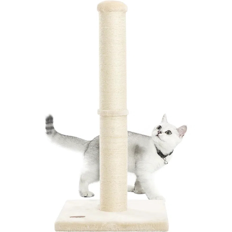 Tucker Murphy Pet™ 34Inch Cat Scratching Post With Natural Sisal Rope 4.3Inch Large Diameter Scratcher Post Tree For Indoor Cats