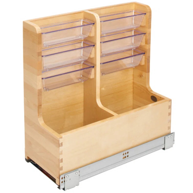 Rev-A-Shelf Rev-A-Shelf Wood Vanity Base Cabinet Organizer w/ Soft-Close