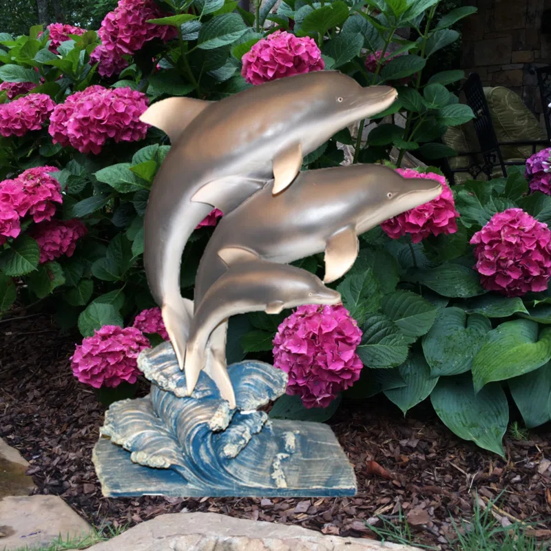 HomeStyles Life's a Beach Jumping Dolphin Statue