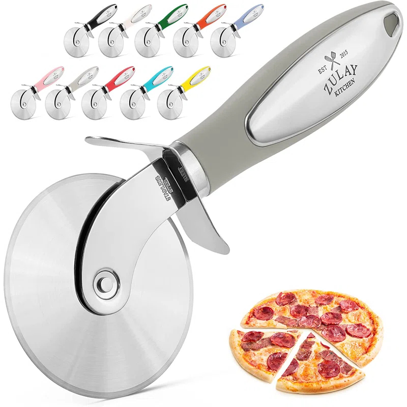 Zulay Kitchen Zulay Kitchen Pizza Cutter Wheel with Stainless Steel blade and guards Pizza Slicer Non-Slip Handle