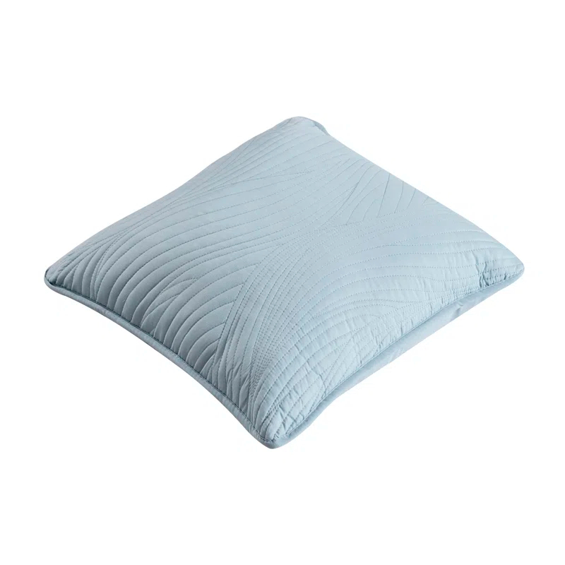 Stream Embroidered Reversible Throw Pillow