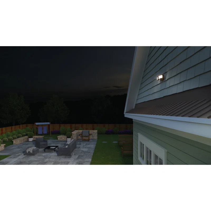 Lithonia Lighting 2 - Head Hardwired Dusk to Dawn Outdoor Security Flood Light