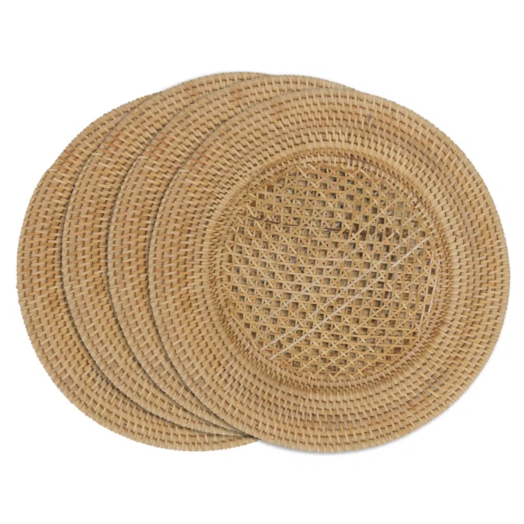 Saro Sousplat Collection Jute Charger (Set of 4)