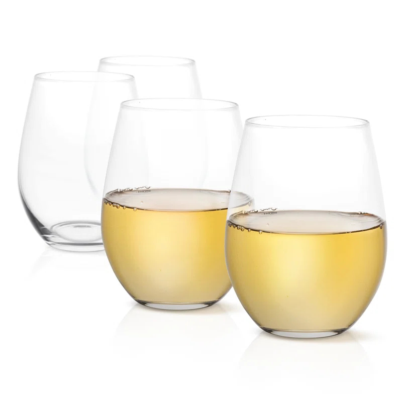 JoyJolt JoyJolt Spirits Stemless Wine Glass, 19oz. (Set of 4)