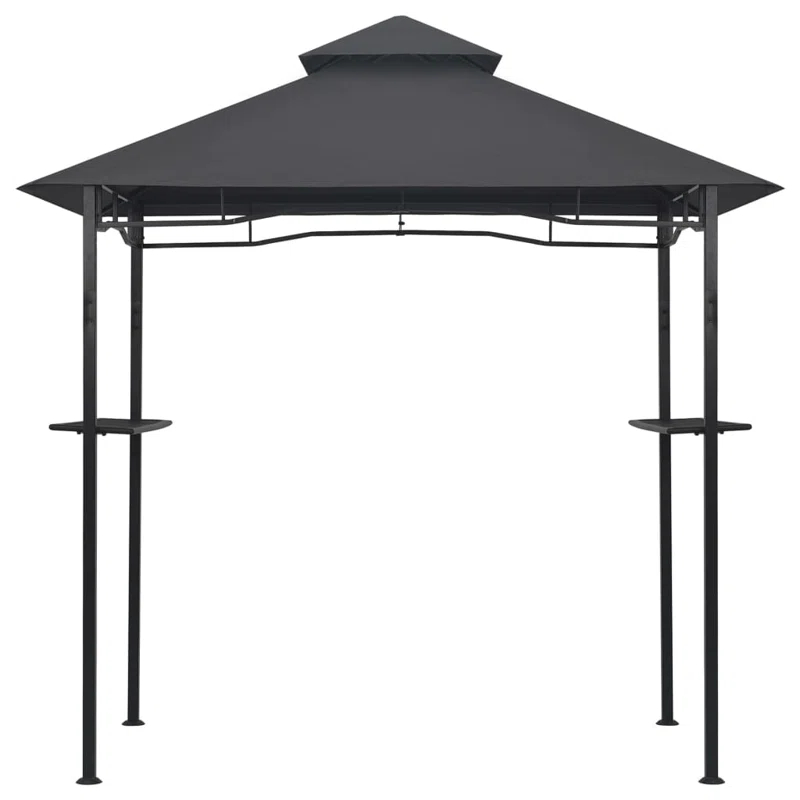 vidaXL 7.9 Ft. W x 4.9 Ft. D Anthracite Steel Party Tent Gazebo