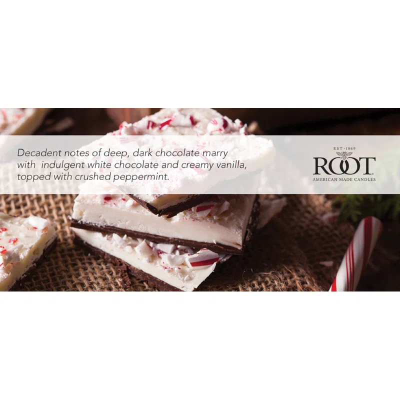 Root Candles Peppermint Bark Scented Jar Candle