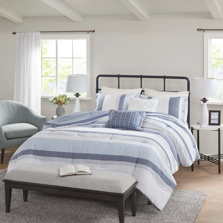 Madison Park Allegany 5 Piece Jacquard Comforter Set