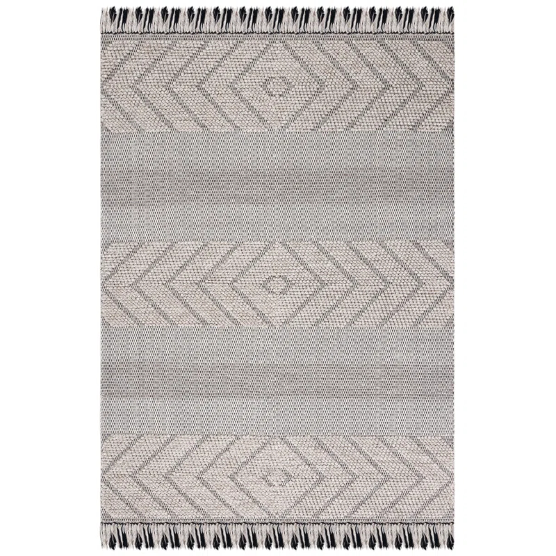 Foundry Select Ailiedh Vermont Flat Weave Wool/Cotton Striped Rug in Beige/Ivory