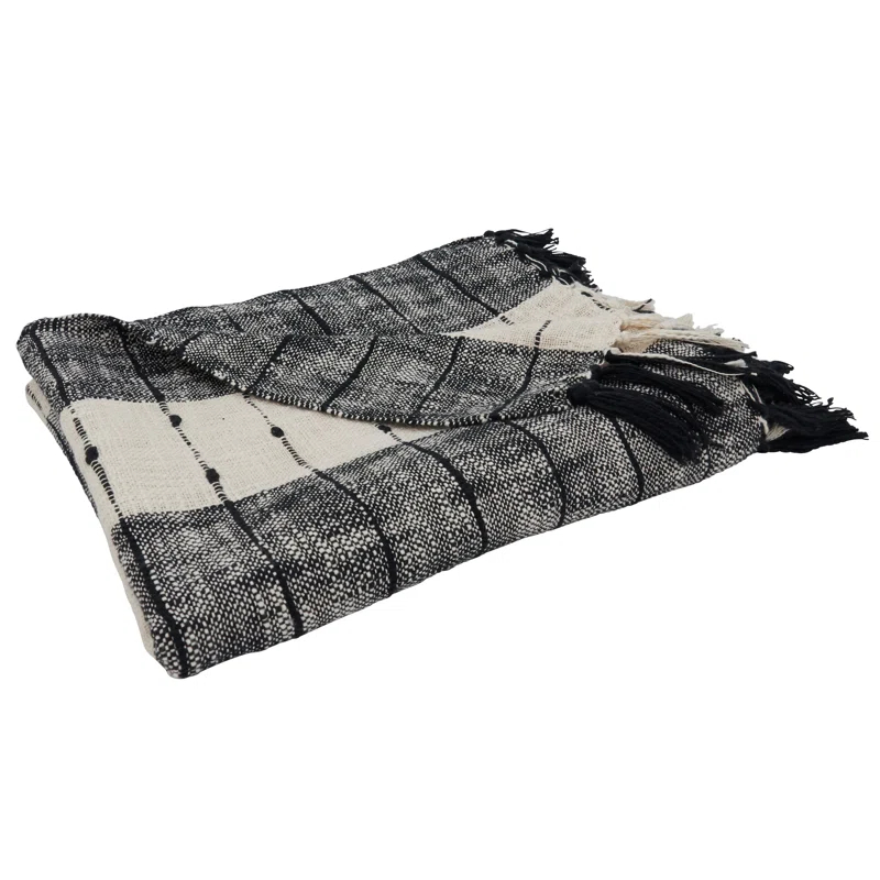 Saro Sevan Collection Hand Woven Throw Blanket