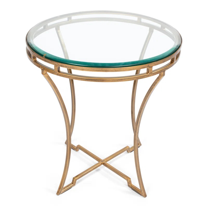 Sarreid Ltd Glass Top End Table