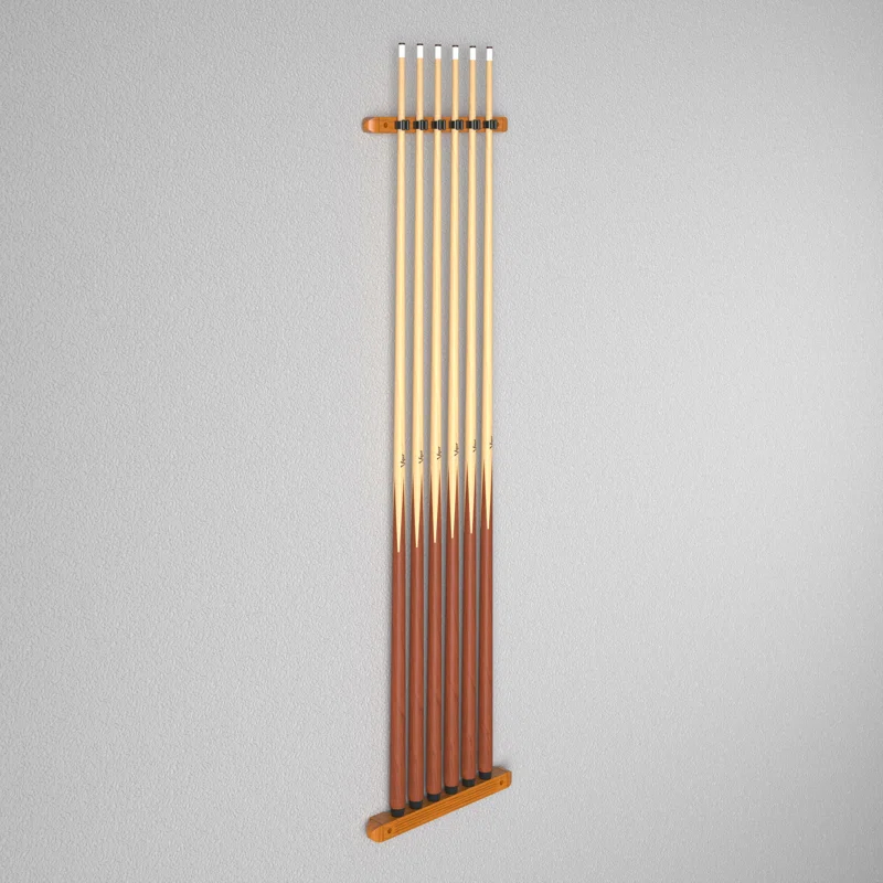 Fat Cat 6-cue Wall Oak Cue Rack