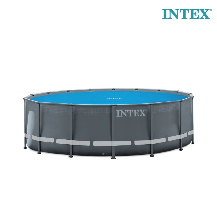 Intex Intex 29024E 16 Foot Above Ground Swimming Pool Solar Cover With Carry Bag, Blue