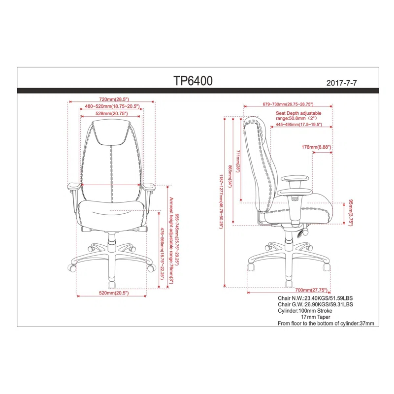 Tempur-Pedic Tempur Pedic All fabric Executive Task Chair