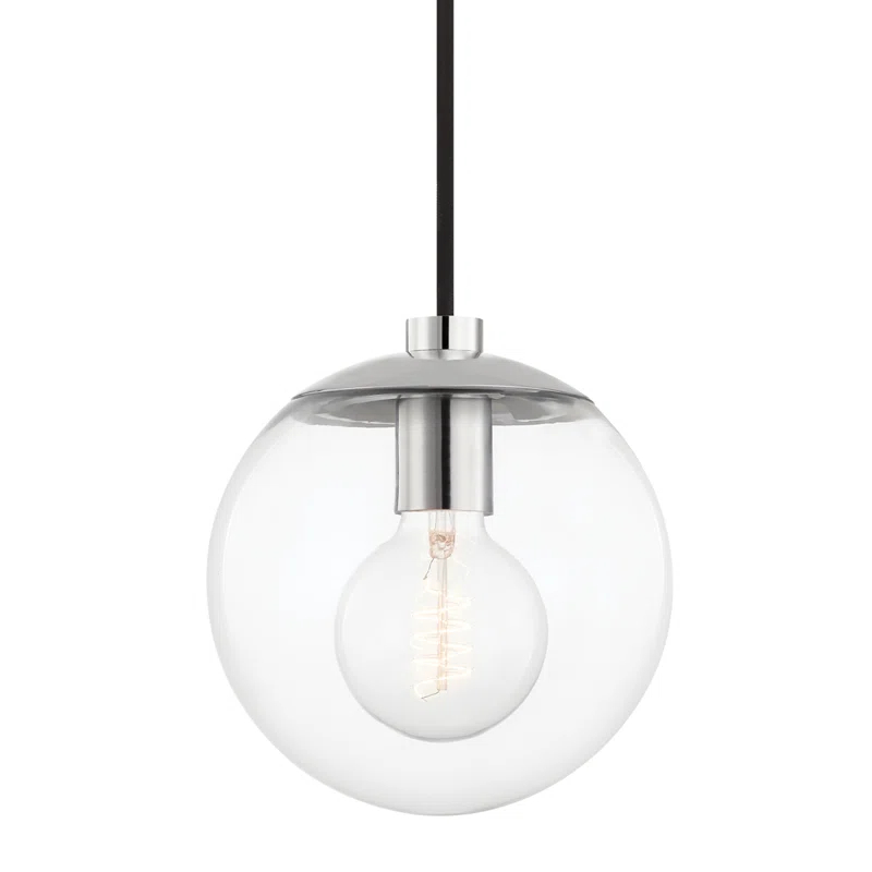 Lia Pendant Light - Clear / 1 Light / Polished Nickel