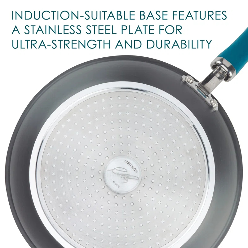 Rachael Ray Rachael Ray Create Delicious Hard Anodized Aluminum Nonstick Deep Frying Pan, 10.25-Inch
