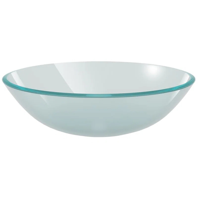 VidaXL 142230 VidaXL Basin Round Wash Vanity Sink Small Countertop Basin Tempered Glass