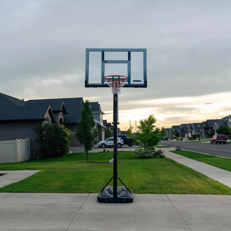 Lifetime Height Adjustable Outdoor 52" Steel Portable Full-Size Basketball Hop