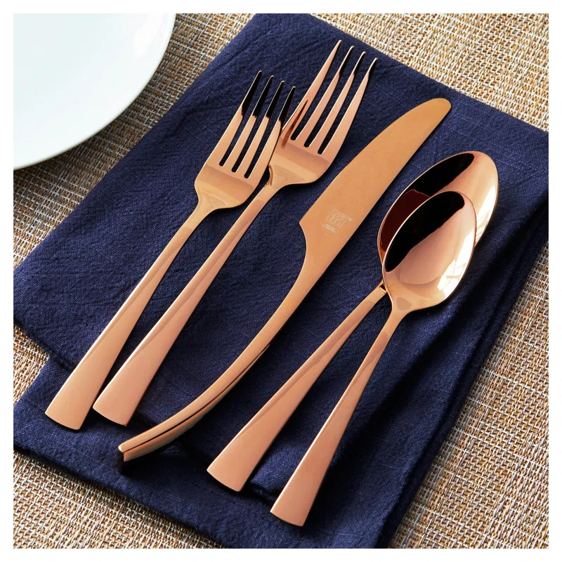 ZWILLING J.A. Henckels ZWILLING Bellasera 20-Piece 18/10 Stainless Steel Flatware Set - Rose Gold