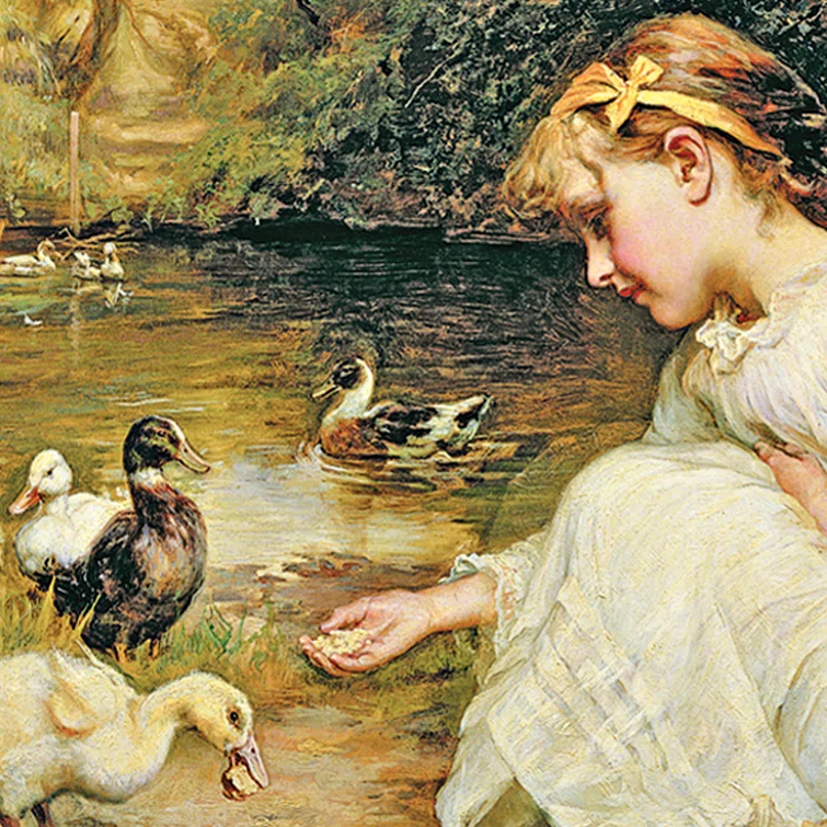 Vault W Artwork " Making Friends, 1885 " by Frederick Morgan