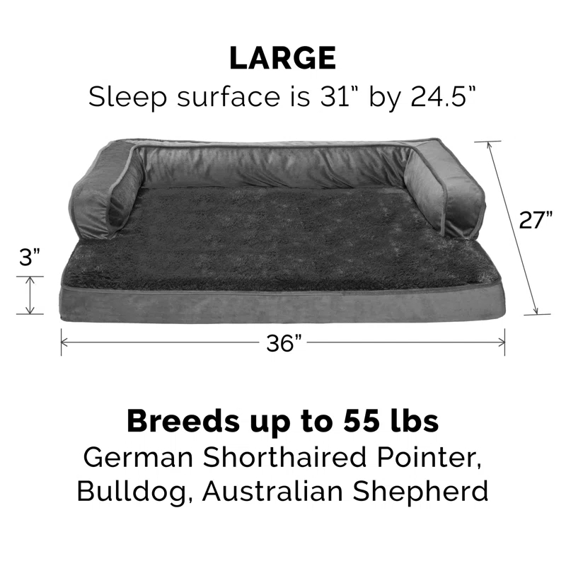 Plush & Velvet Comfy Couch Sofa-Style Pet Bed