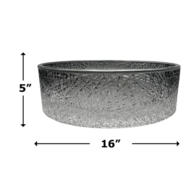 CastelloUSA CB-VC-16-BGRSP-16 Stadium 16" Glass Circular Bathroom Vessel Sink - Timeless Collection