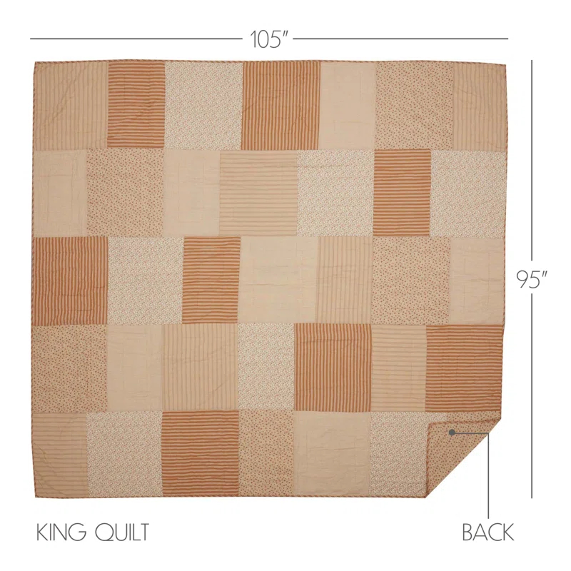 VHC Brands Farmhouse / Country Cotton Twill Patchwork Quilt
