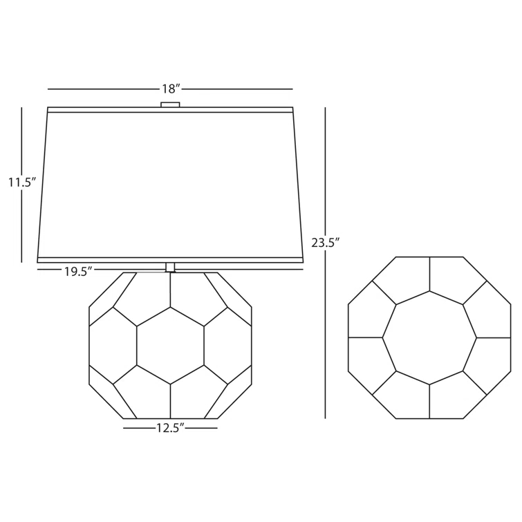 Lily Glazed Ceramic Accent Table Lamp with Linen Shade