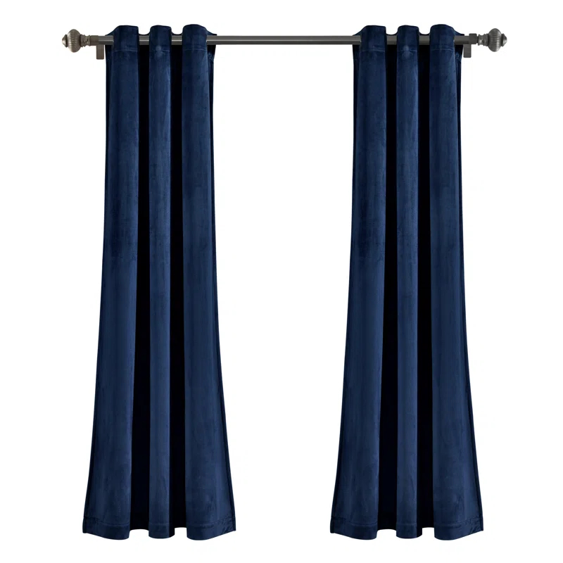 Lush Decor Prima Velvet Solid Velvet Room Darkening Curtain Pair (Set of 2)